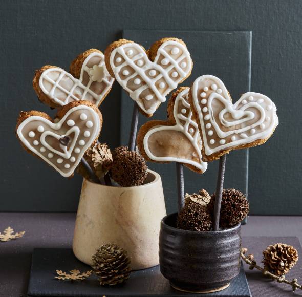 Apfellebkuchen-Lollis