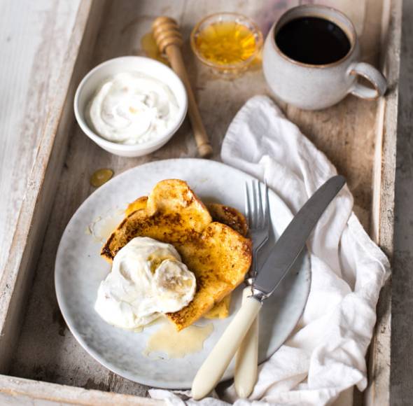 Arme Ritter mit Bananen-Quark