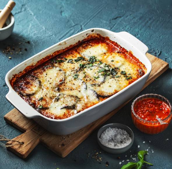 Auberginenauflauf „Arrabbiata“