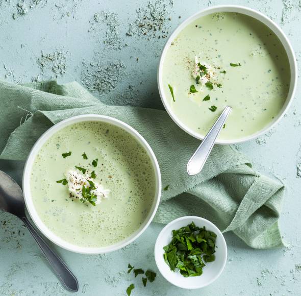 Bärlauchsuppe ohne Kartoffeln