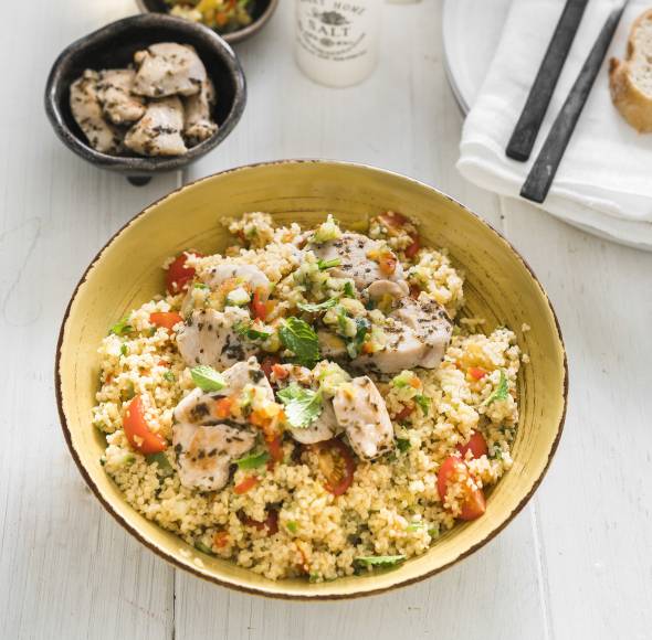 Couscoussalat mit Hähnchen