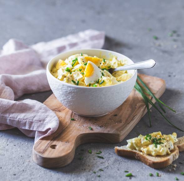 Eiersalat ohne Mayonnaise