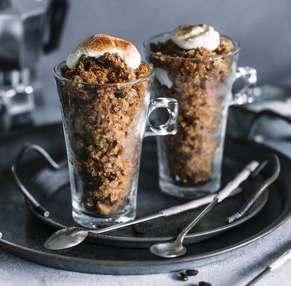 Espressogranita mit Sahne