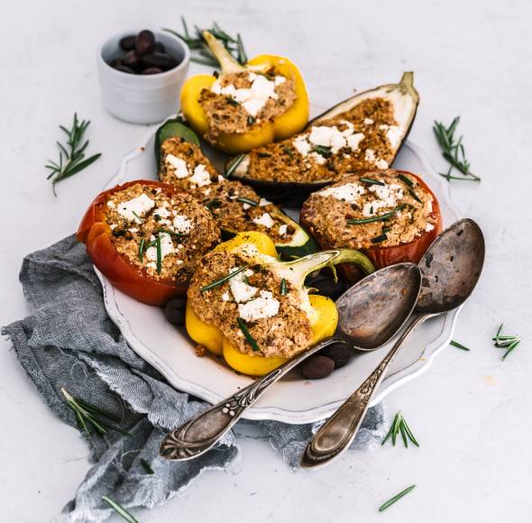 Gefülltes Gemüse mit Feta