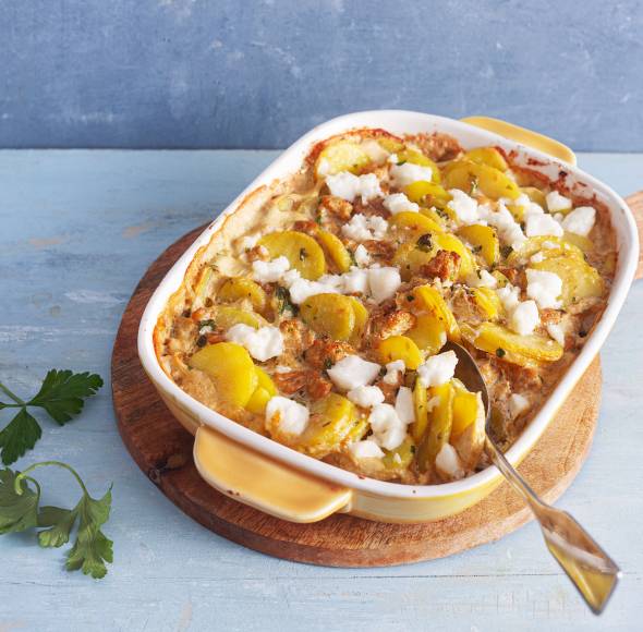 Kartoffelauflauf mit Veggie-Hack