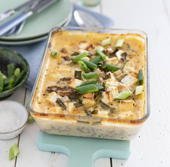 Kartoffelauflauf mit Hackfleisch und Feta