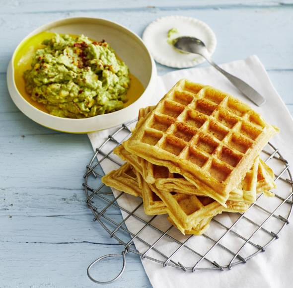 Maiswaffeln mit Guacamole