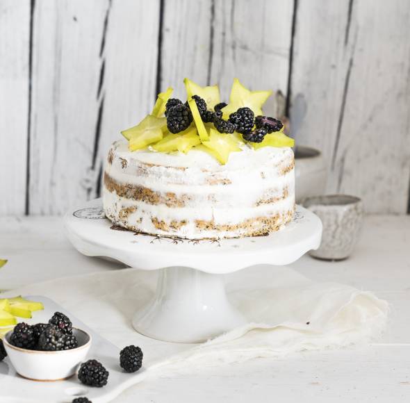 Mohn-Zitronen-Naked-Cake