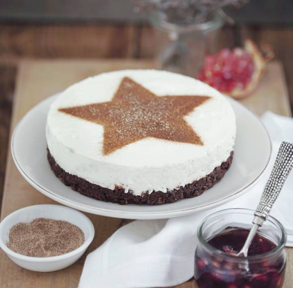 Sterntorte mit Weihnachtszucker