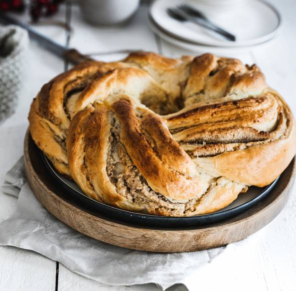 Dänischer Mandel-Marzipan-Kranz