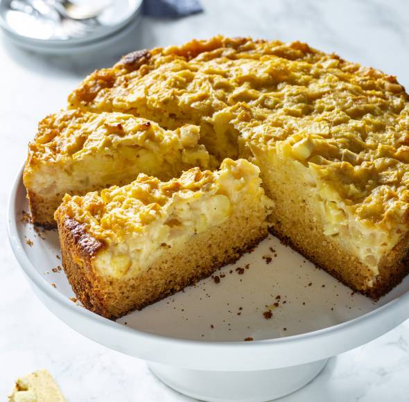 Extra saftiger Apfelkuchen mit Hermann-Teig