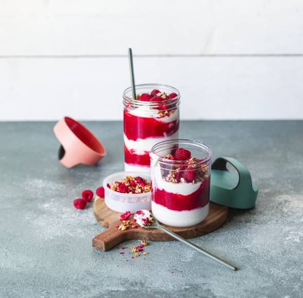 Himbeer-Quark-Dessert