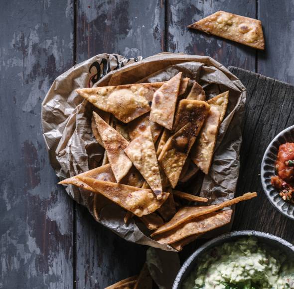 Knusprige Nacho Chips mit dem Monsieur Cuisine