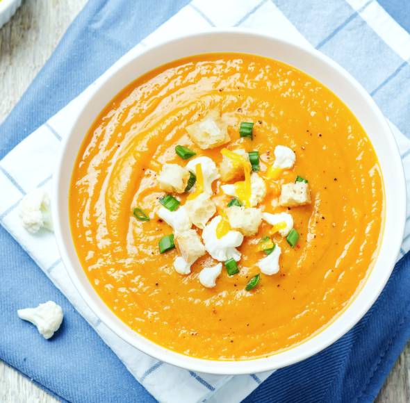 Kürbis-Blumenkohl-Suppe