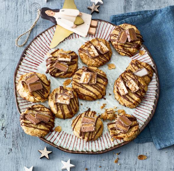 Mandeltaler mit Schokoriegelstücken