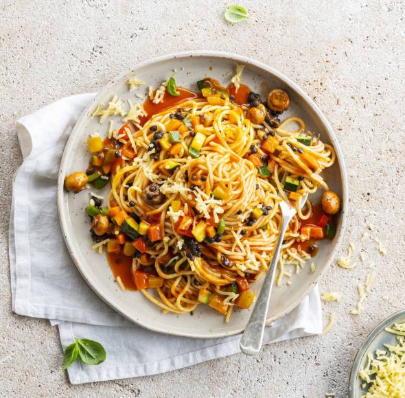 Mediterraner Spaghettisalat