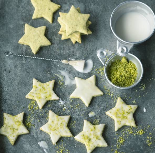 Schnelle Pistaziensterne