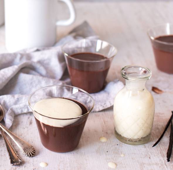 Schokopudding mit Vanillesoße
