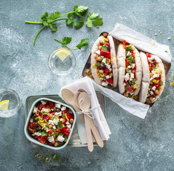 Vegetarische Pita-Wraps