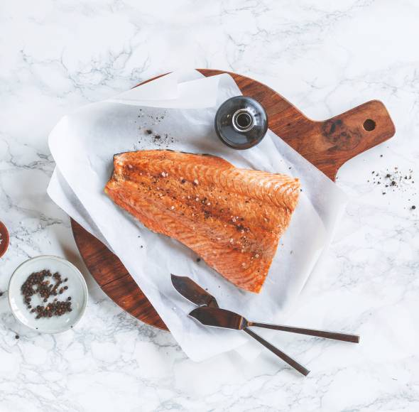 Lachs aus dem Dampfgaraufsatz