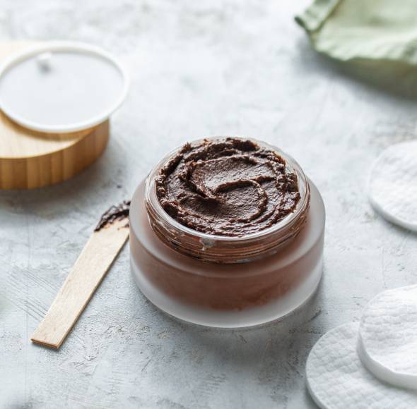 Pflegende Gesichtsmaske mit Kakao