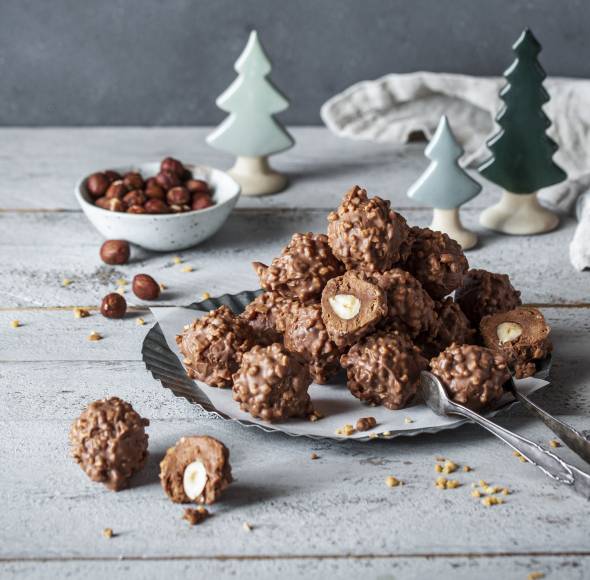 Schoko-Haselnuss-Pralinen (Rocher-Pralinen)