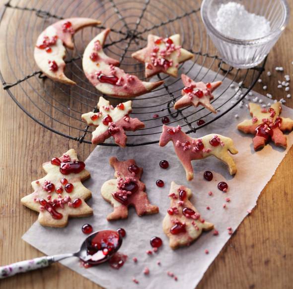 Marmorierte Mürbeteigplätzchen