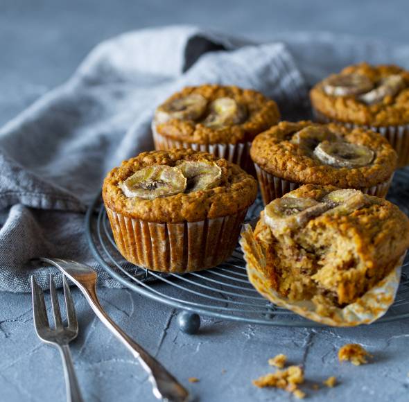 Bananenmuffins ohne Zucker