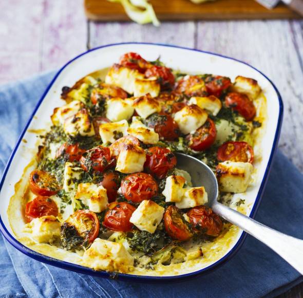 Grünkohlauflauf mit Hackfleisch und Feta