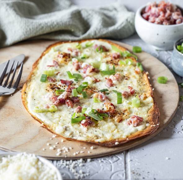 Low-Carb-Flammkuchen