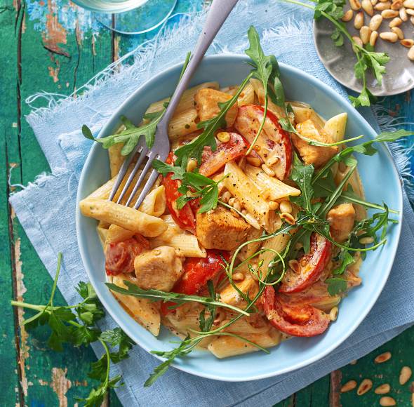 Nudeln in Gorgonzola-Soße