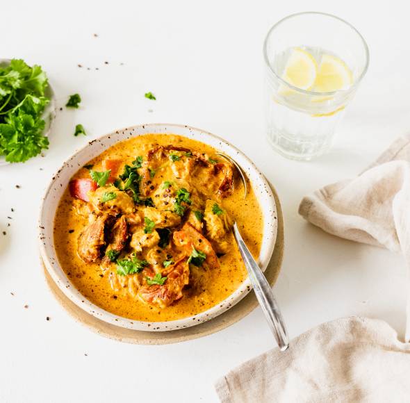 Cremige Hähnchen-Käse-Suppe