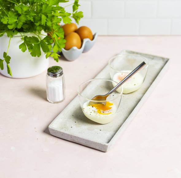 Gedämpftes Ei im Glas