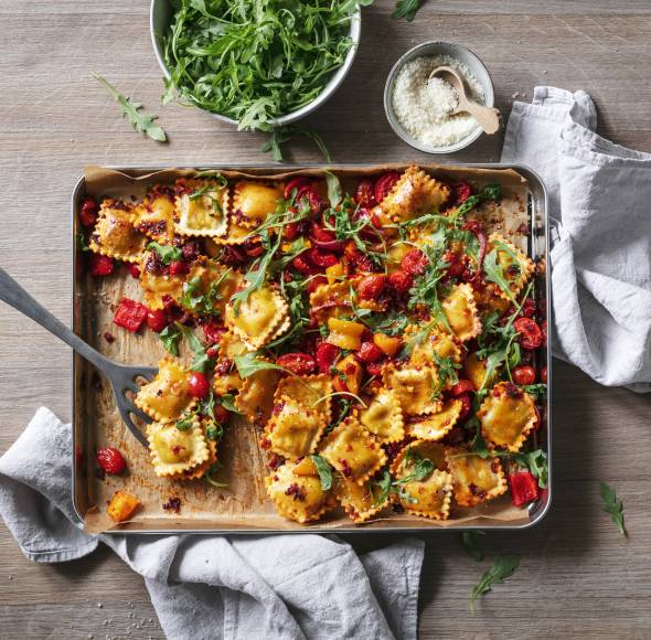 Schnelle Blech-Ravioli