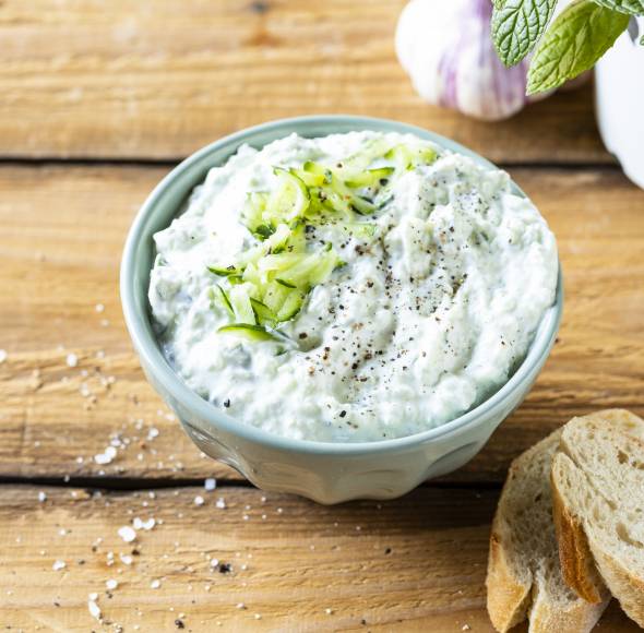 Low-Fat-Zatziki mit Quark
