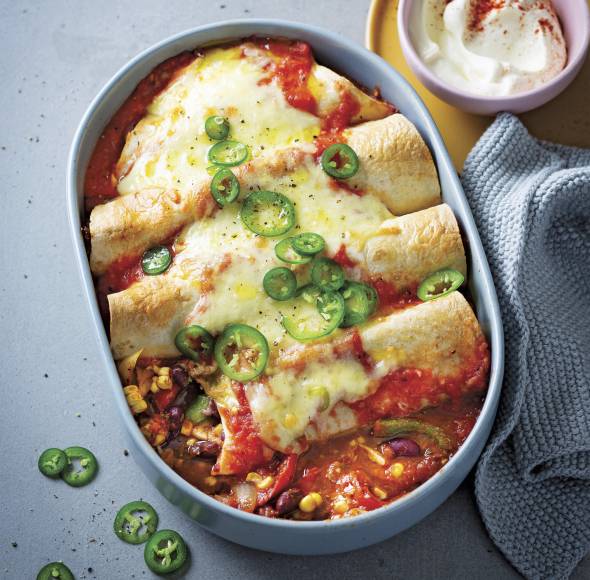 Überbackene Käse-Enchiladas
