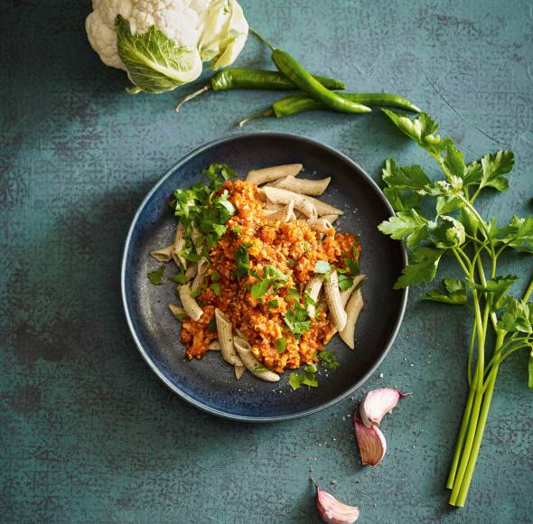 Blumenkohl-Bolo mit Pasta