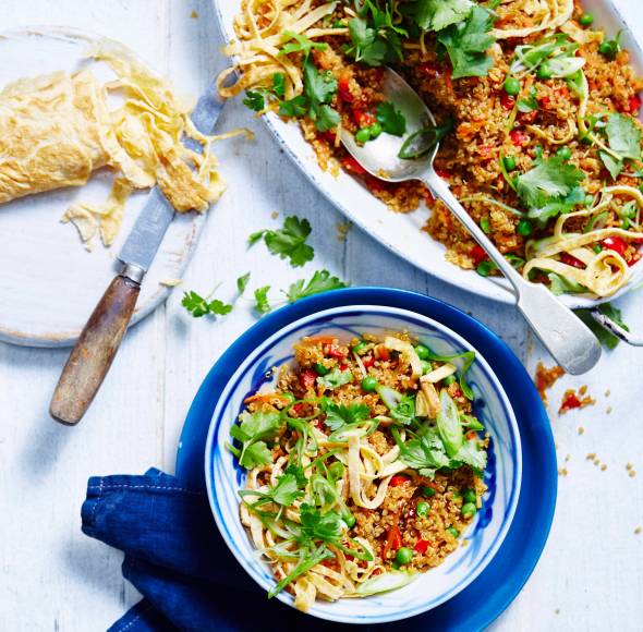 Quinoa-Gemüse mit Omelett