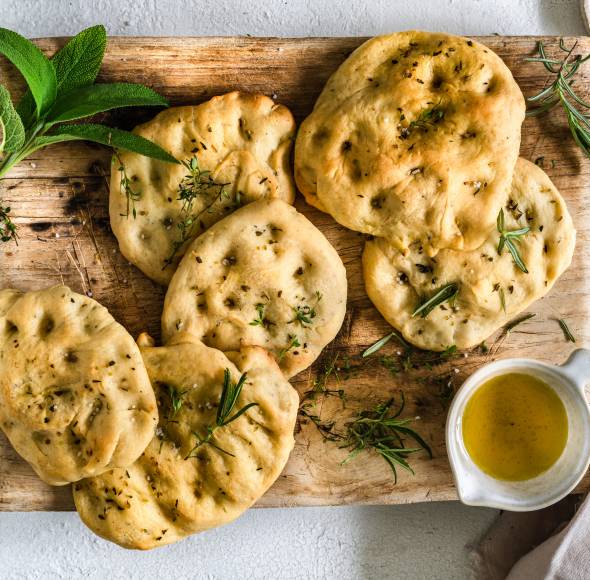 Focaccia-Brötchen