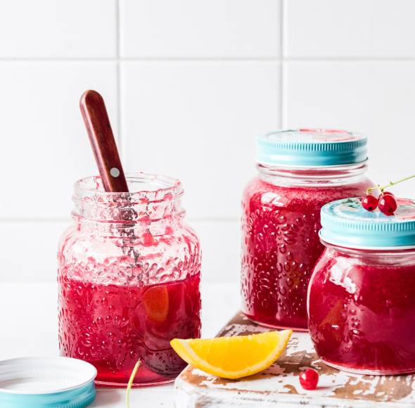 Rote Johannisbeerkonfitüre ohne Gelierzucker