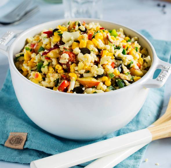 Blitz-Blumenkohlsalat mit Mais