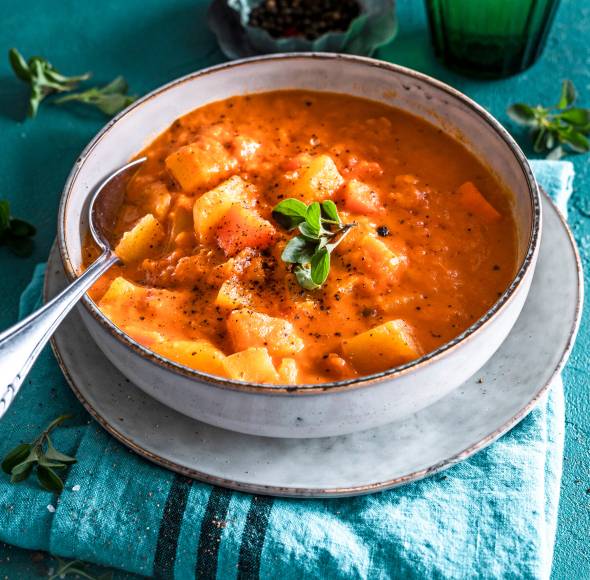 Cremiges Kartoffelgulasch