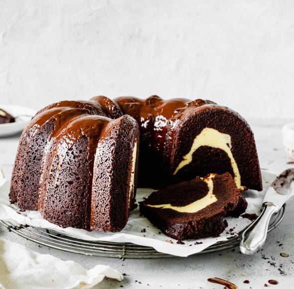 Schokokuchen mit Cheesecakefüllung