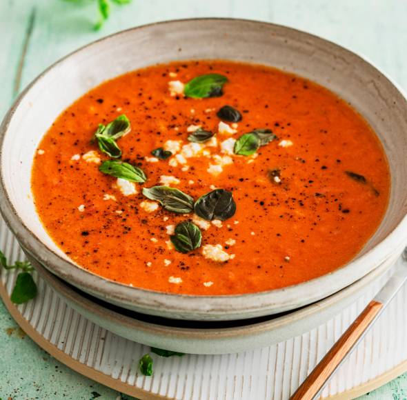 Tomatensuppe mit Feta