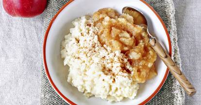 Milchreis mit Apfel-Birnen-Kompott