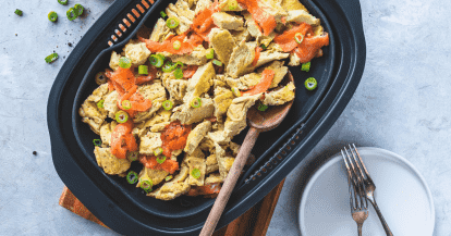 Geschnetzeltes in der FlexiSteam Auflaufform.