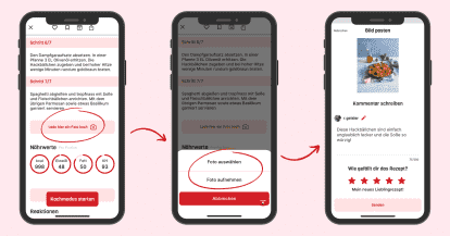Grafik mit drei Bildern von der ZauberMix App