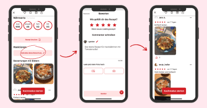 Grafik mit drei Bildern von der ZauberMix App