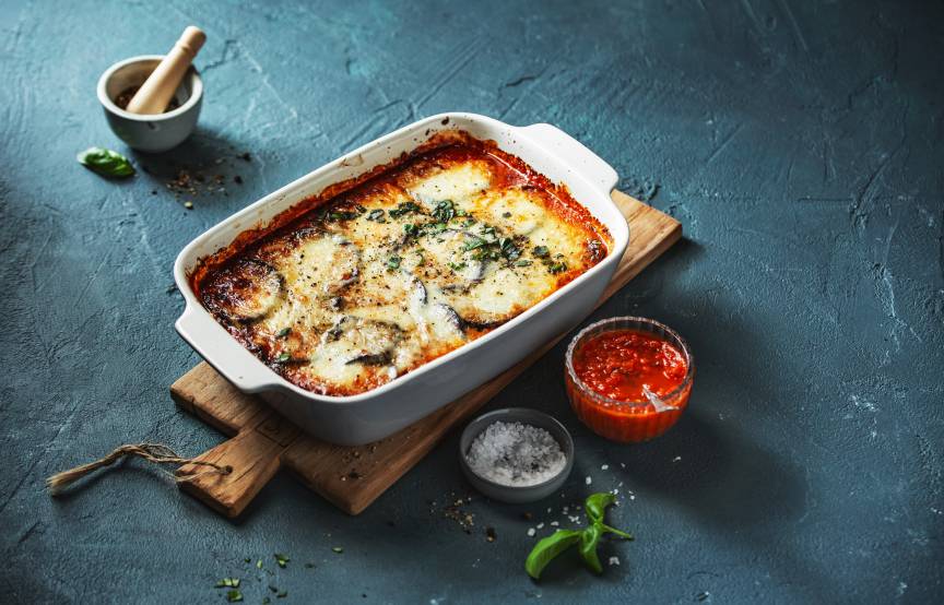 Auberginenauflauf „Arrabbiata“