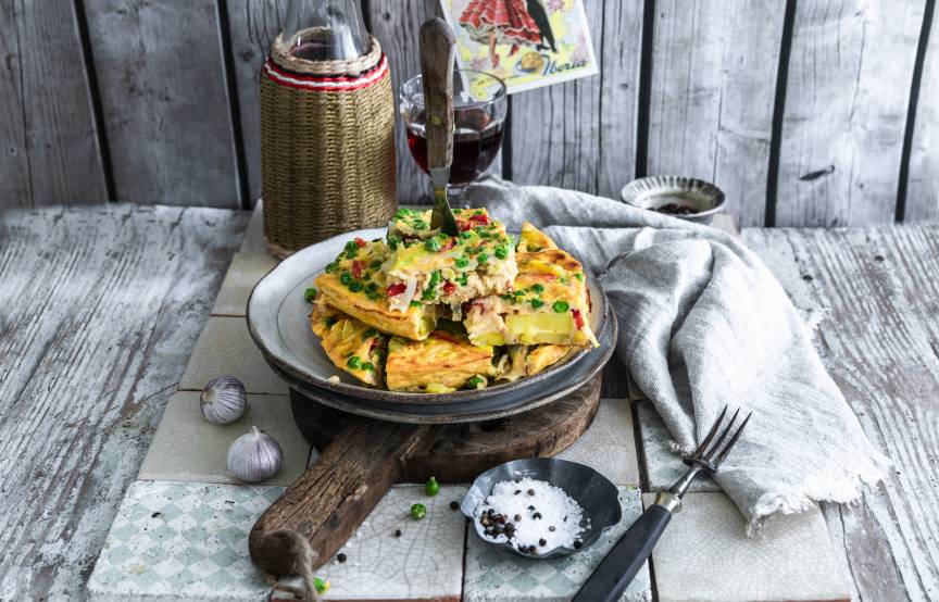 Gemüse-Kartoffel-Tortilla mit Aioli